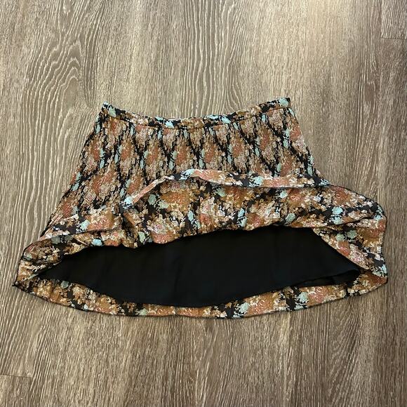Buffalo David Bitton Lisinda Pleated Mini Skirt Sz Medium Boho Floral Print EUC - Picture 8 of 11